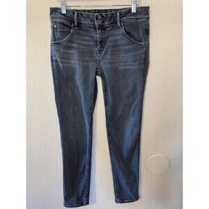 Hudson Collin  Y2K Style Skinny Low Rise Washed Black Semi Stretch Jeans Size 28